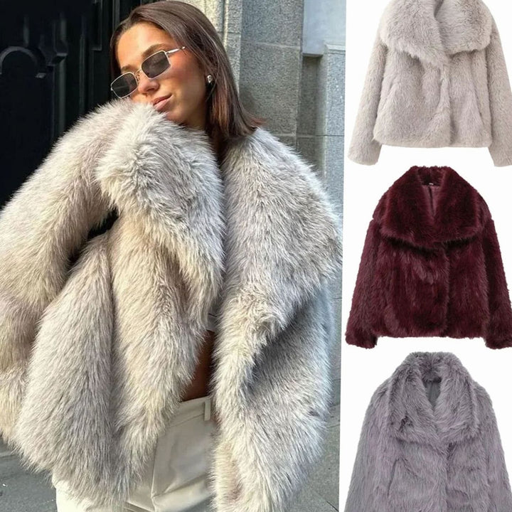 Women's Oversized Faux Fur Coat Ladies Winter Jacket
