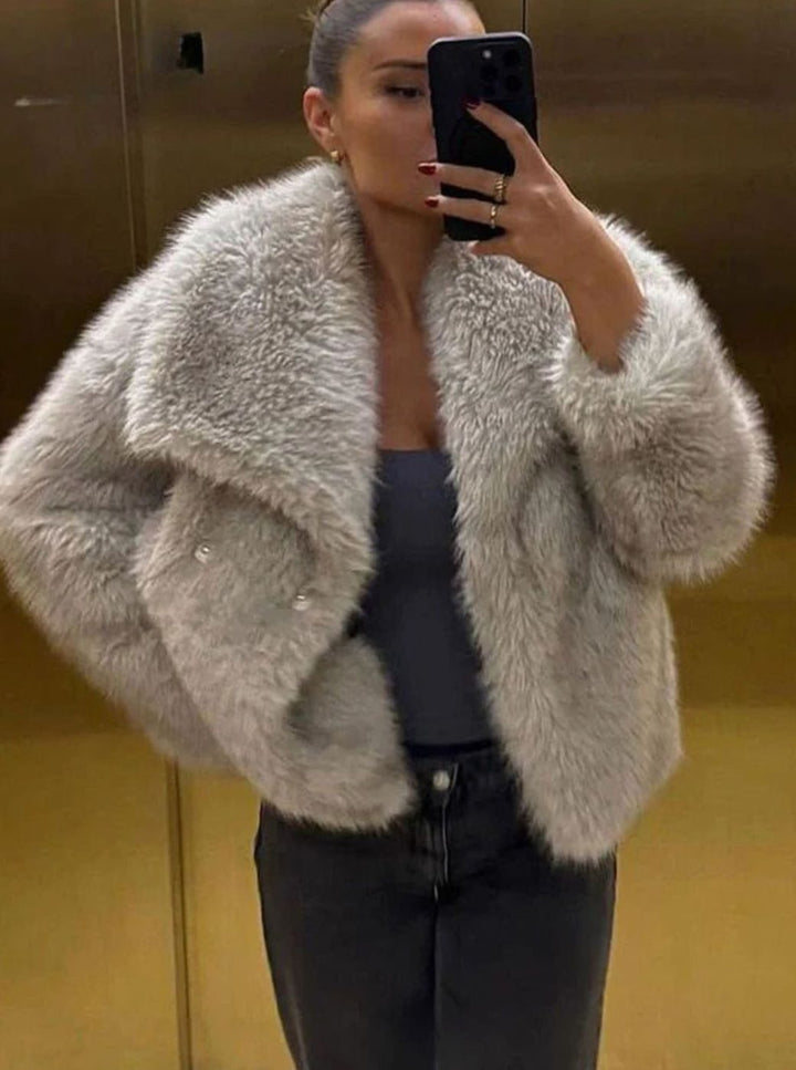 Women's Oversized Faux Fur Coat Ladies Winter Jacket