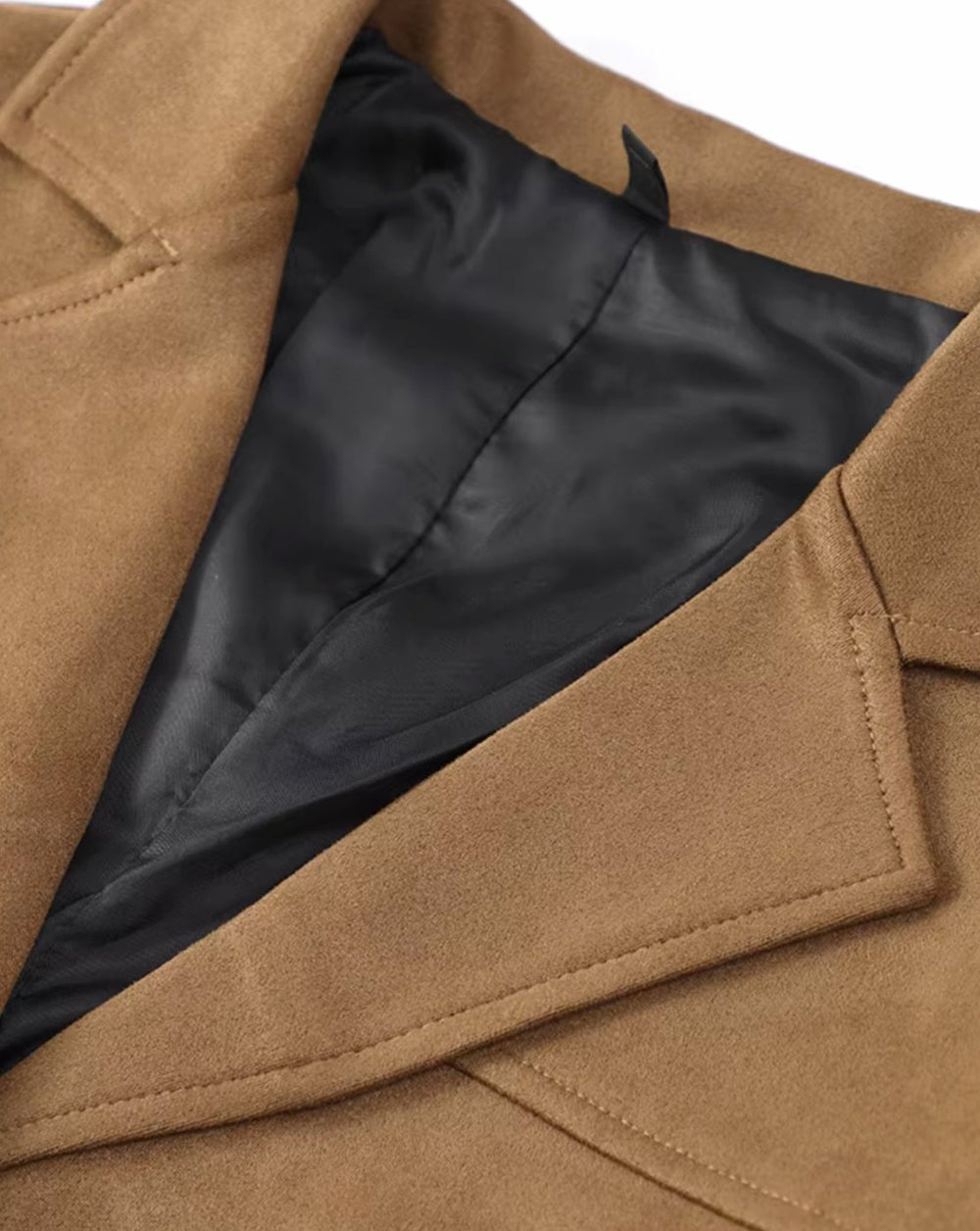 Women's Oversized Faux Suede Notch-Collar Blazer Jacket