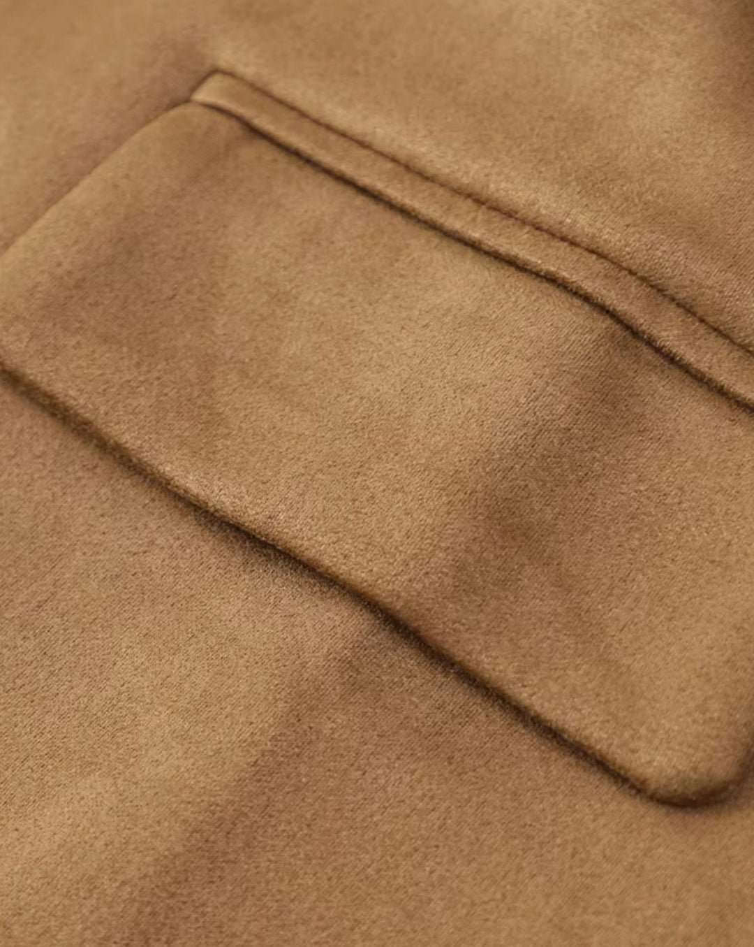 Women's Oversized Faux Suede Notch-Collar Blazer Jacket