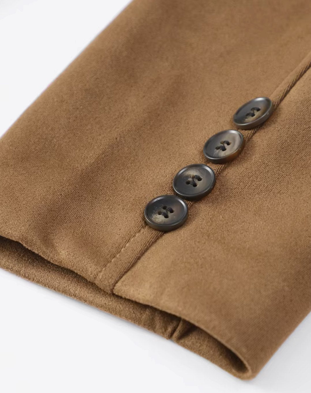 Women's Oversized Faux Suede Notch-Collar Blazer Jacket