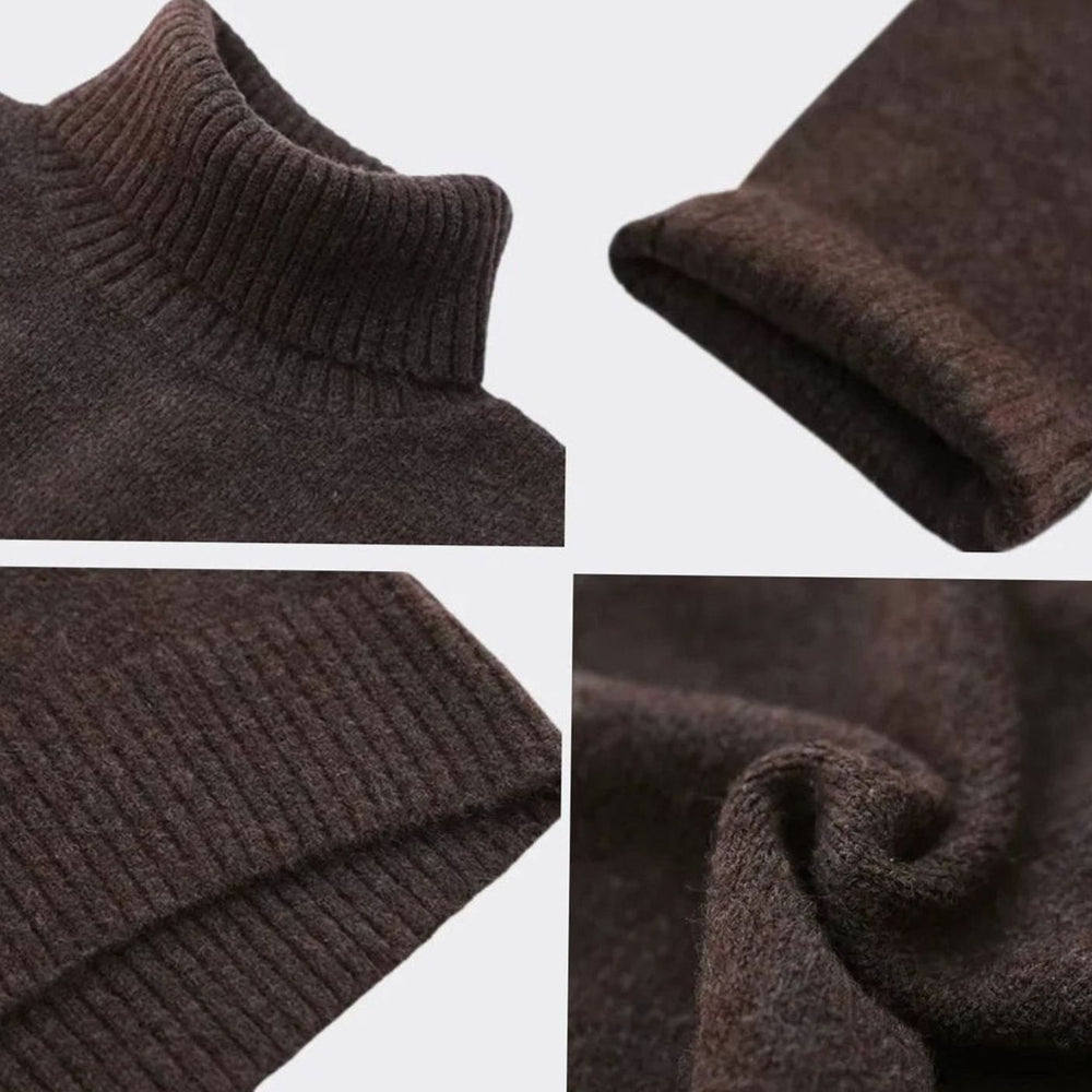 Women's Oversized Roll Neck Knitted Turtleneck Jumper
