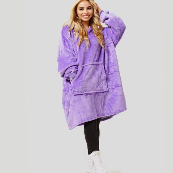 Women's Oversized Sherpa Fleece Blanket Hoodie One Size
