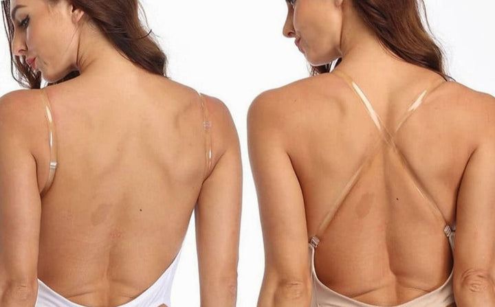 Women's Plunge Backless Shapewear Thong Bodysuit Clear Straps