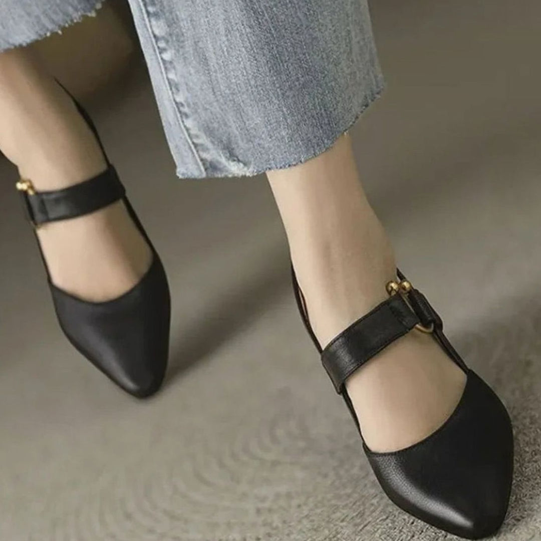 Women's Pointed Toe Block Heel Slingback Sandals