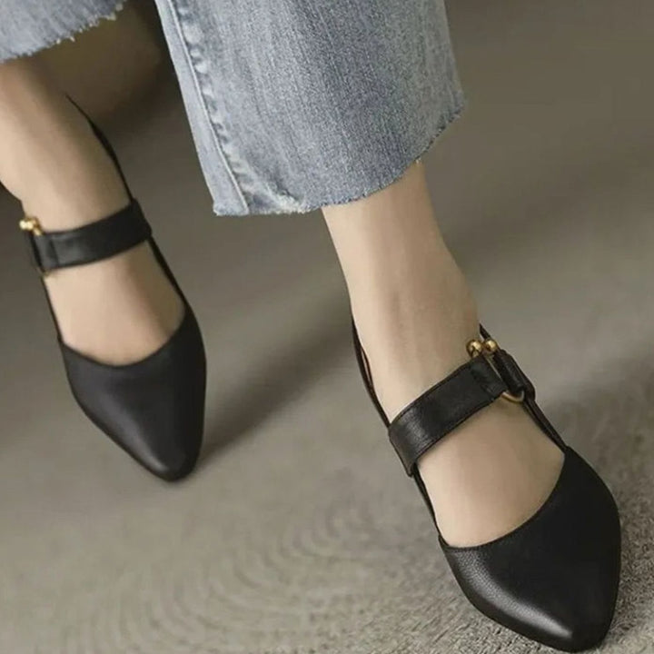Women's Pointed Toe Block Heel Slingback Sandals