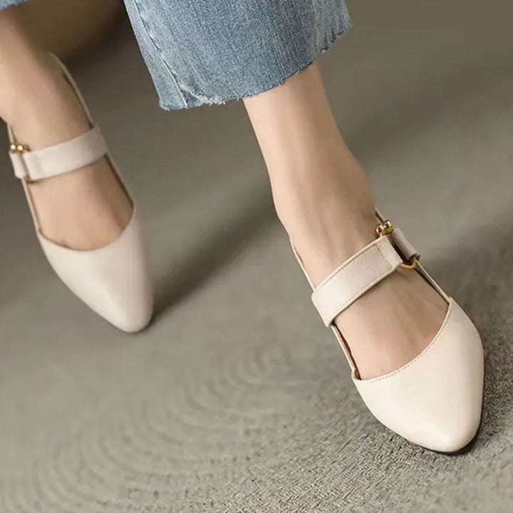 Women's Pointed Toe Block Heel Slingback Sandals