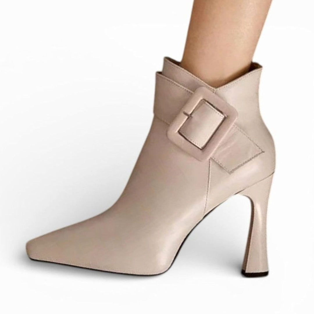 Women's Pointed-Toe Buckle-Strap Stiletto Heeled Ankle Boots