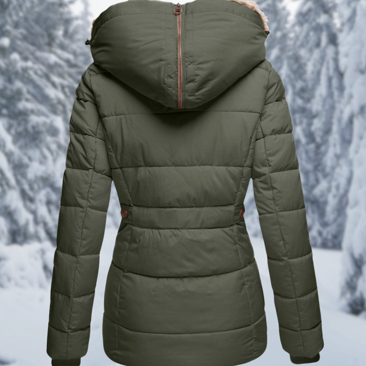 Women's Quilted Faux-Fur Hood Puffer Winter Jacket