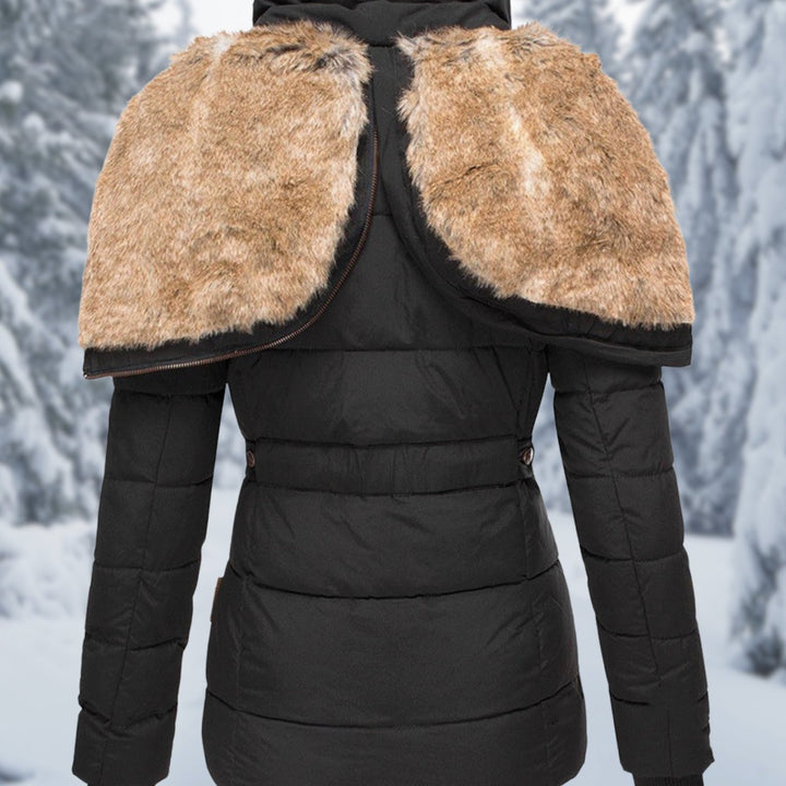 Women's Quilted Faux-Fur Hood Puffer Winter Jacket