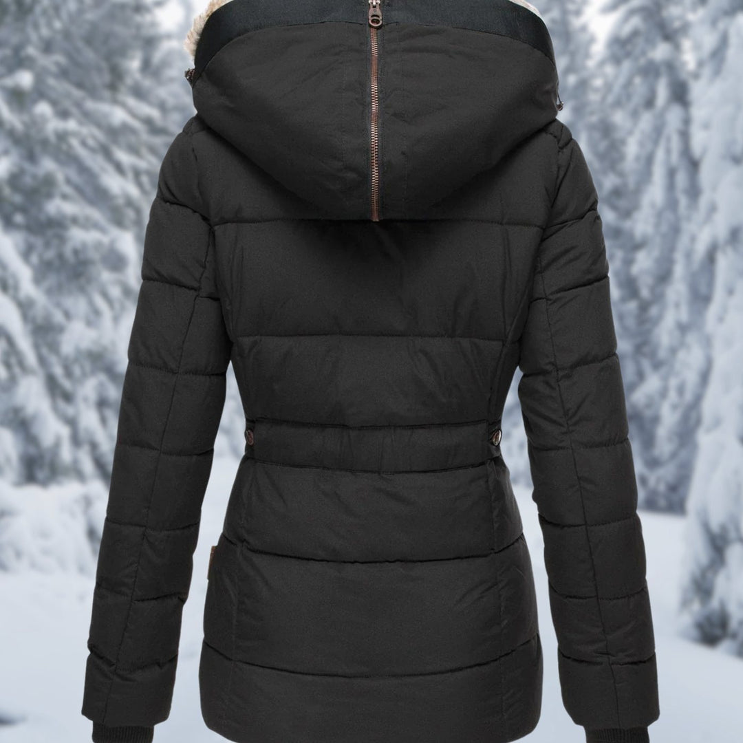 Women's Quilted Faux-Fur Hood Puffer Winter Jacket