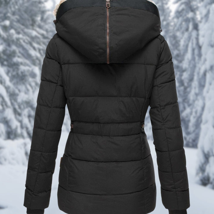 Women's Quilted Faux-Fur Hood Puffer Winter Jacket
