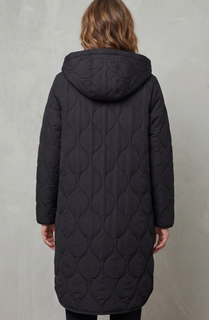 Women's Quilted Hooded Long Parka Coat