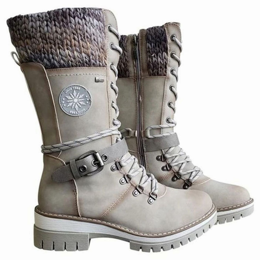 Women's Reagan Knit-Cuff Lace-Up Orthopedic Winter Boots