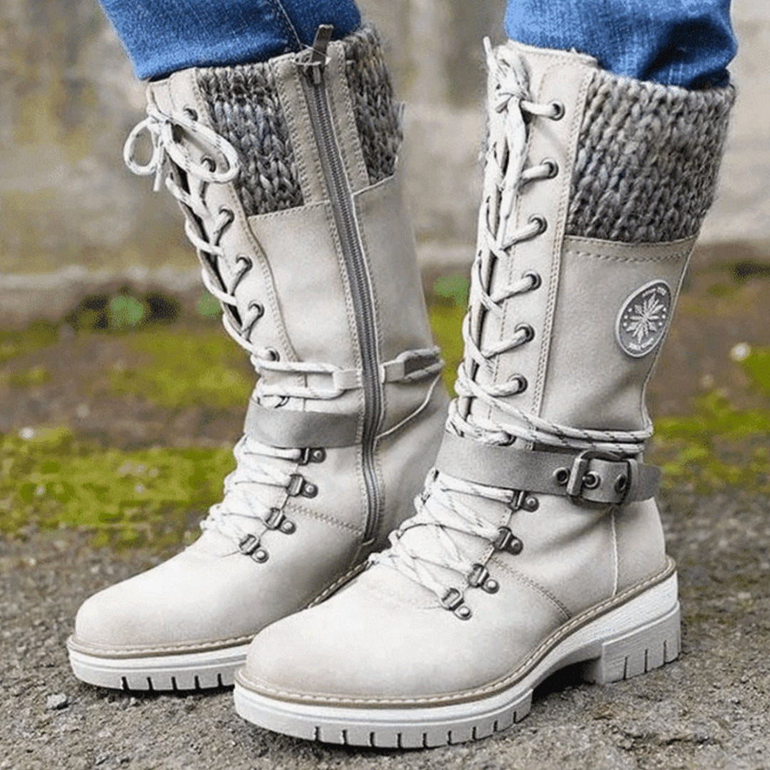 Women's Reagan Knit-Cuff Lace-Up Orthopedic Winter Boots
