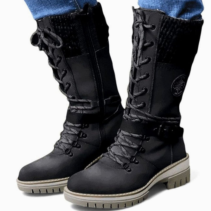 Women's Reagan Knit-Cuff Lace-Up Orthopedic Winter Boots