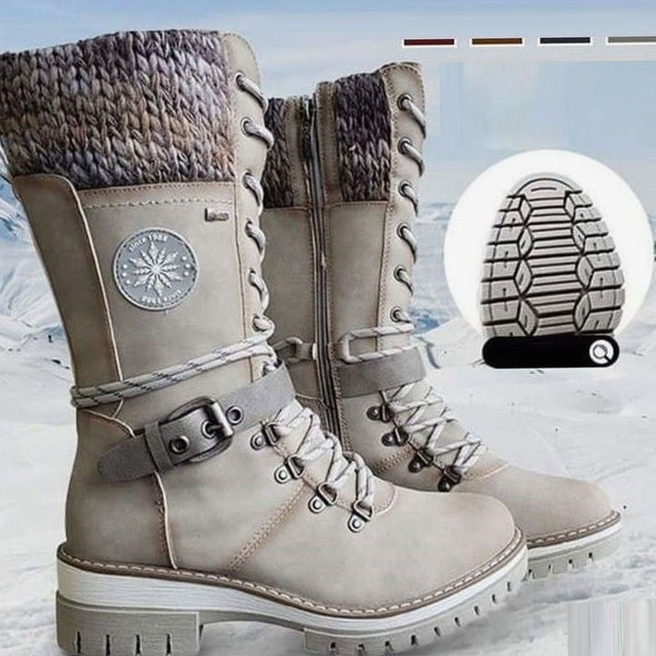 Women's Reagan Knit-Cuff Lace-Up Orthopedic Winter Boots