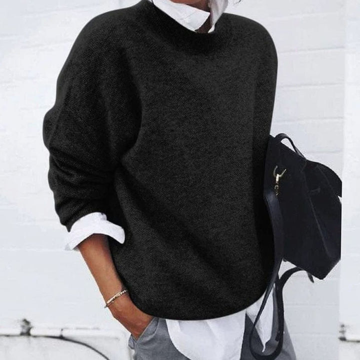 Women's Relaxed-Fit Crew-Neck Knit Pullover Jumper
