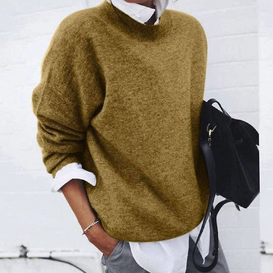 Women's Relaxed-Fit Crew-Neck Knit Pullover Jumper