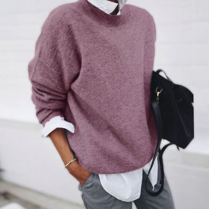 Women's Relaxed-Fit Crew-Neck Knit Pullover Jumper