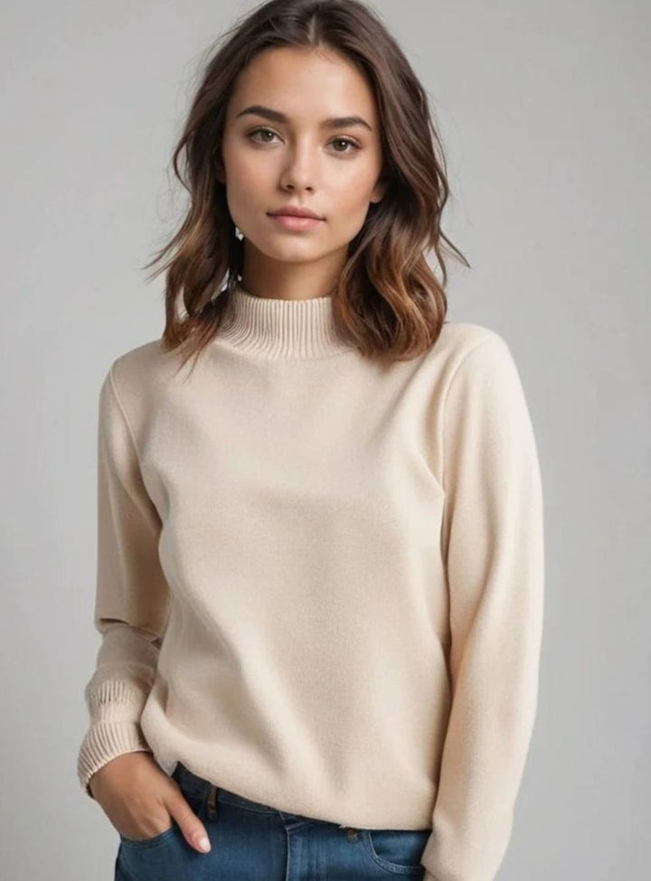 Women's Relaxed-Fit Roll Neck Knitted Jumper