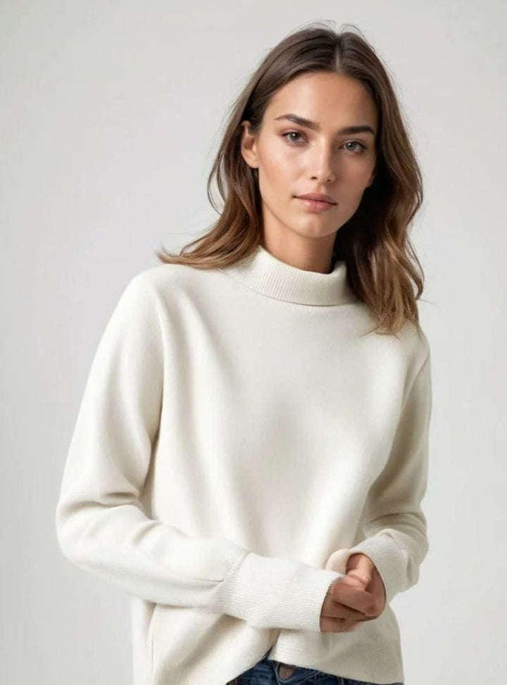 Women's Relaxed-Fit Roll Neck Knitted Jumper