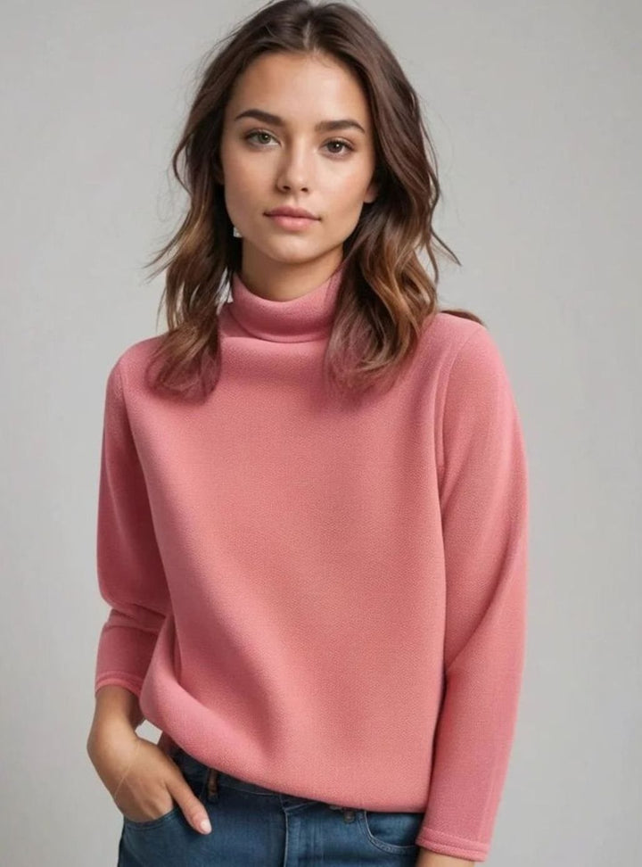 Women's Relaxed-Fit Roll Neck Knitted Jumper