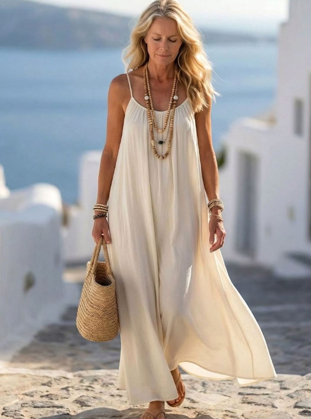 Women's Relaxed Loose-Fit Sleeveless Long Maxi Dress