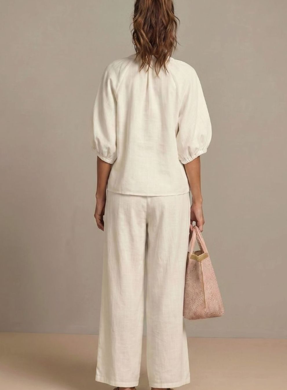 Women's Relaxed Zip-Front Blouson Top Wide-Leg Trouser Co-ord Set