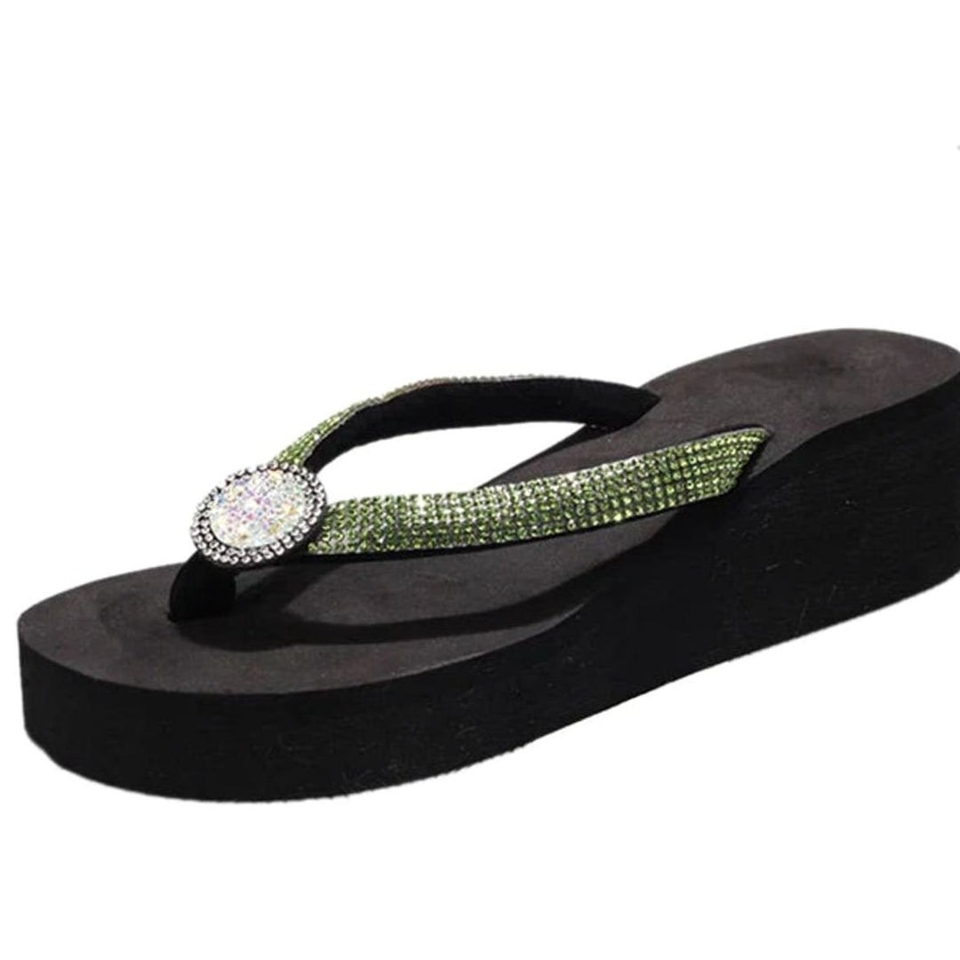 Women's Rhinestone Flip-Flop Toe-Post Summer Beach Sandals
