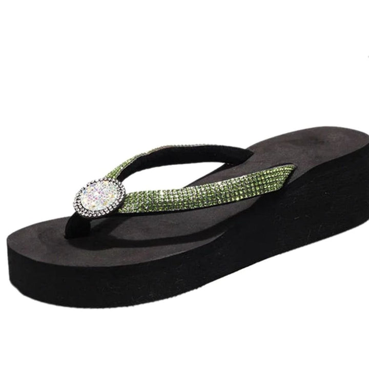 Women's Rhinestone Flip-Flop Toe-Post Summer Beach Sandals
