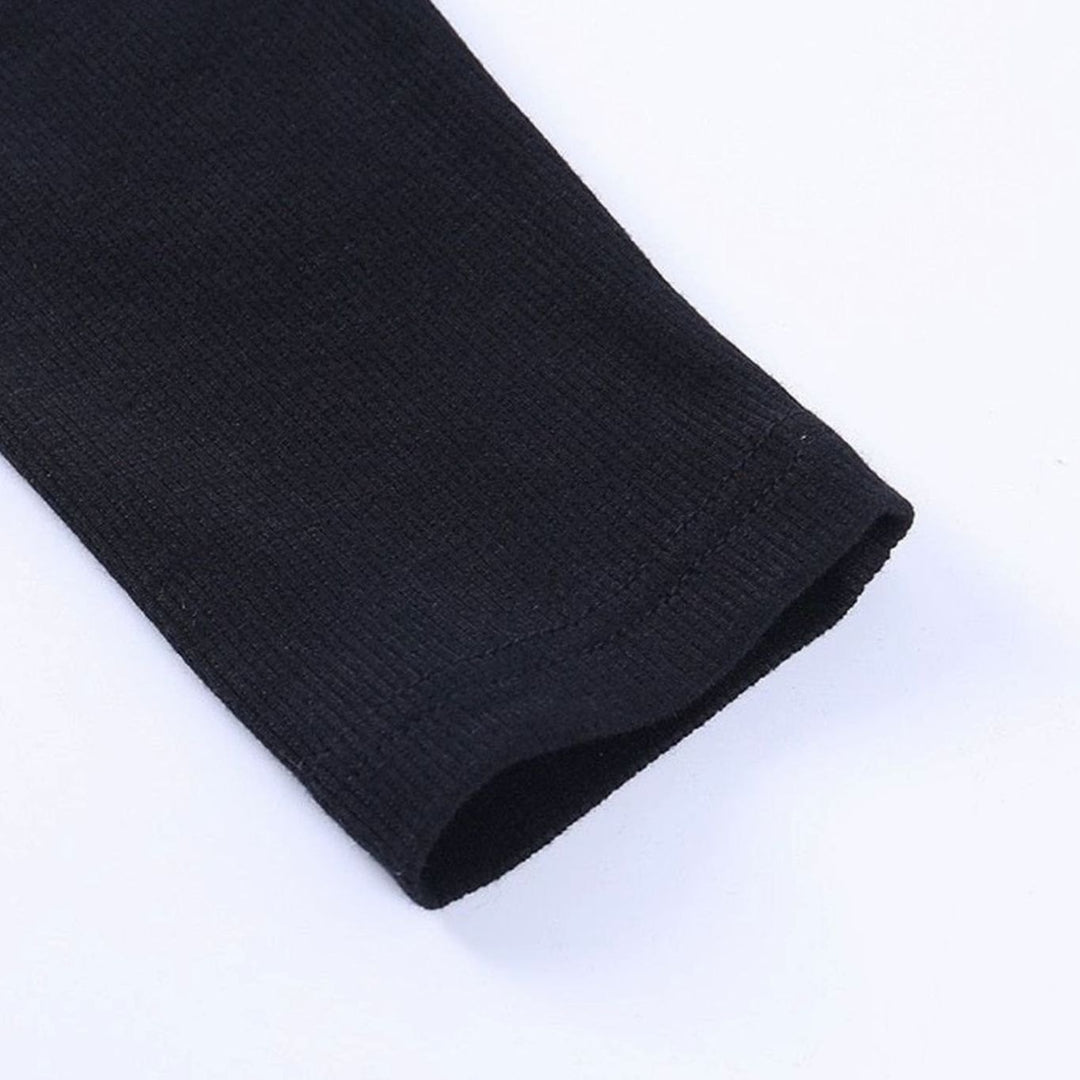 Women's Ribbed Cut-Out Long-Sleeve Fitted Top