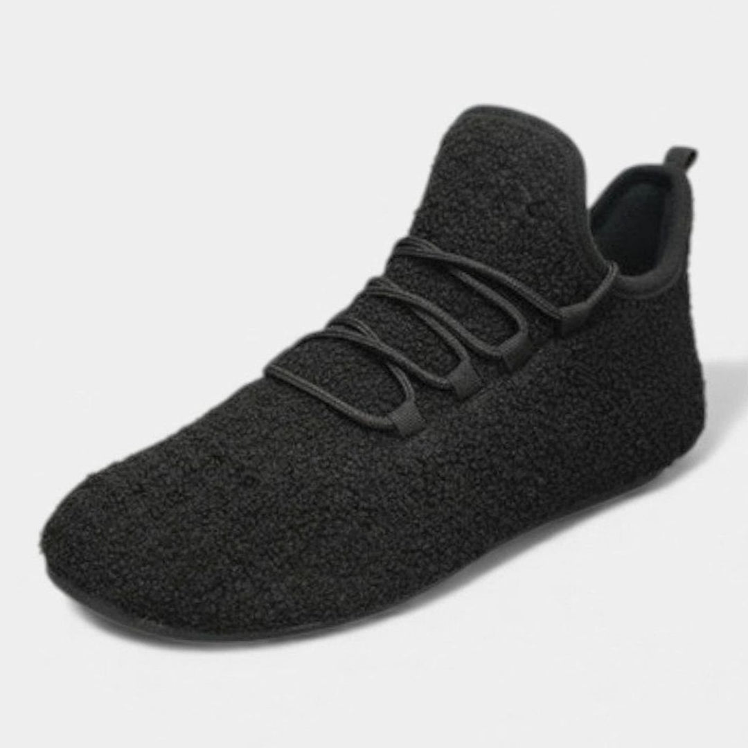 Women's Round-Toe Plush Lace-Up Flat Non-Slip Trainers