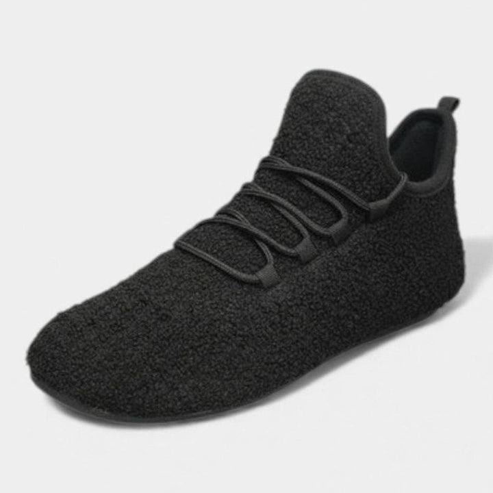 Women's Round-Toe Plush Lace-Up Flat Non-Slip Trainers