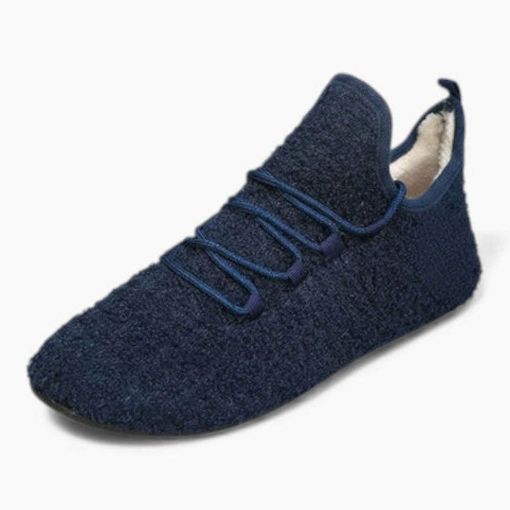 Women's Round-Toe Plush Lace-Up Flat Non-Slip Trainers