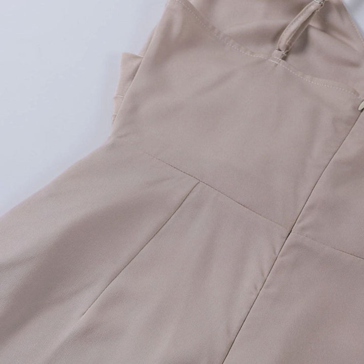 Women's Satin Wrap Maxi Dress Deep V-Neck Thigh Split
