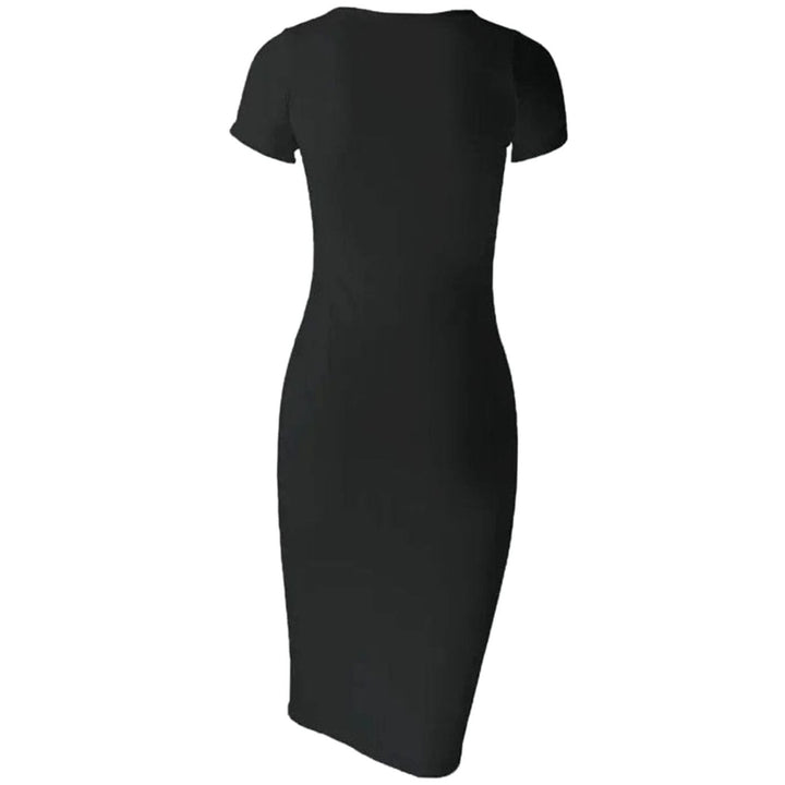Women's Short-Sleeve Bodycon Midi Dress