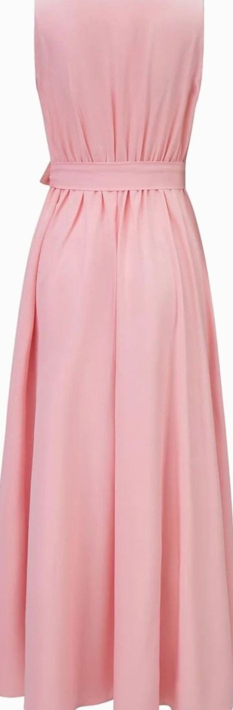 Women's Sleeveless V-Neck Wrap Maxi Evening Dress