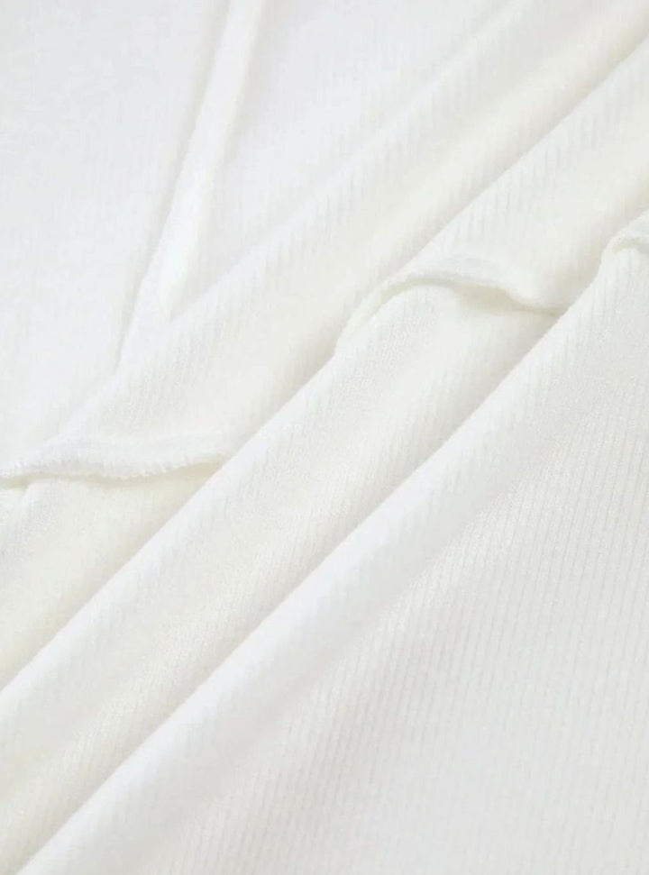 Women's Slim-Fit Ribbed Long-Sleeve Exposed Seam Top
