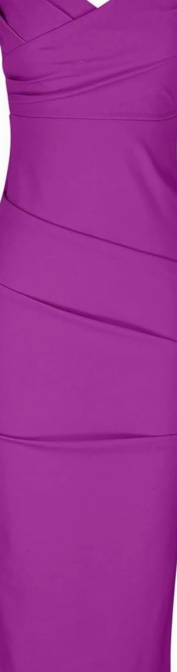 Women's Strapless Bodycon Midi Cocktail Dress Back Slit