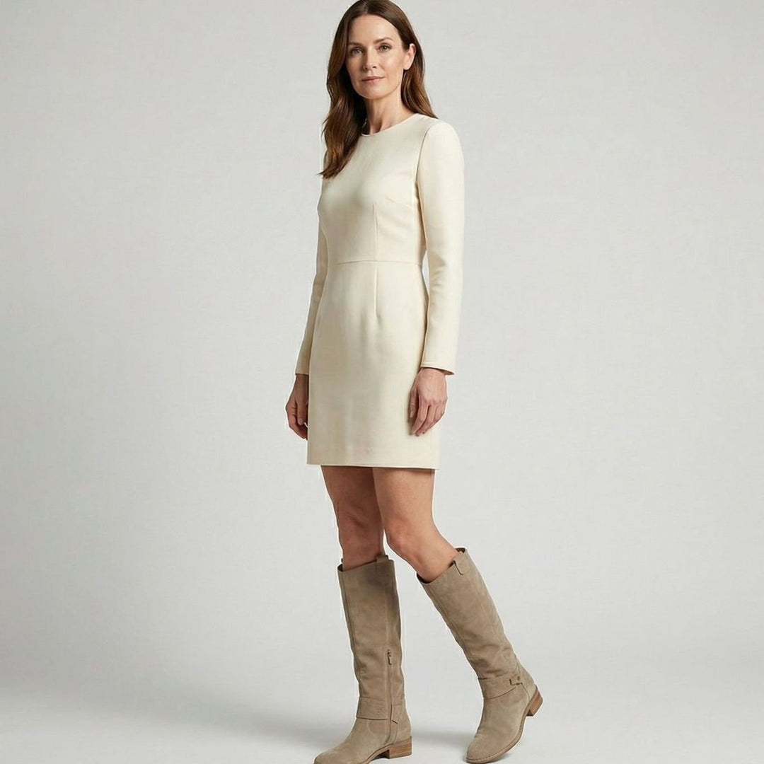 Women's Suede-Look Knee-High Slouch Heeled Boots