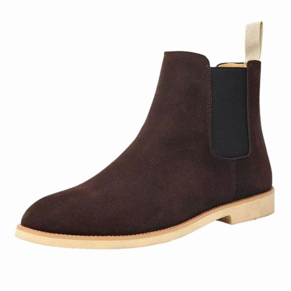 Women's Suede Slip-On Chelsea Ankle Boots Non-Slip Sole