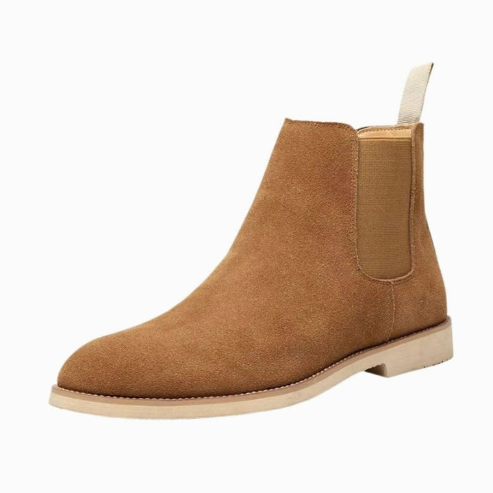 Women's Suede Slip-On Chelsea Ankle Boots Non-Slip Sole