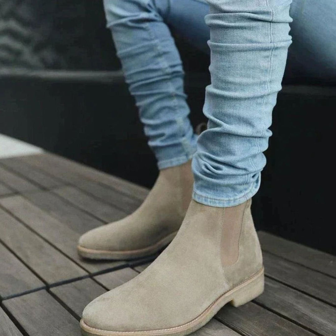 Women's Suede Slip-On Chelsea Ankle Boots Non-Slip Sole