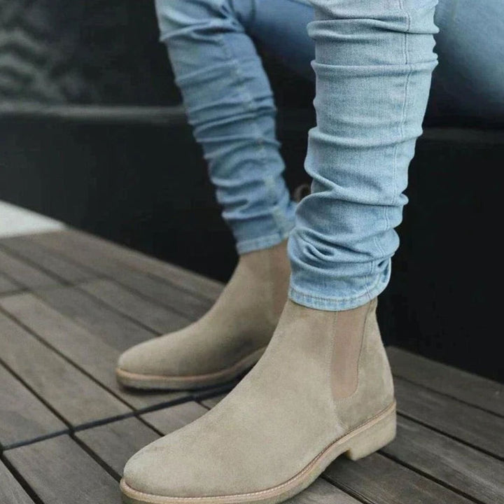 Women's Suede Slip-On Chelsea Ankle Boots Non-Slip Sole