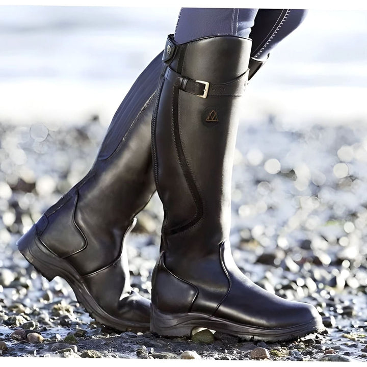 Women's Tall Equestrian Knee-High Riding Boots - Black