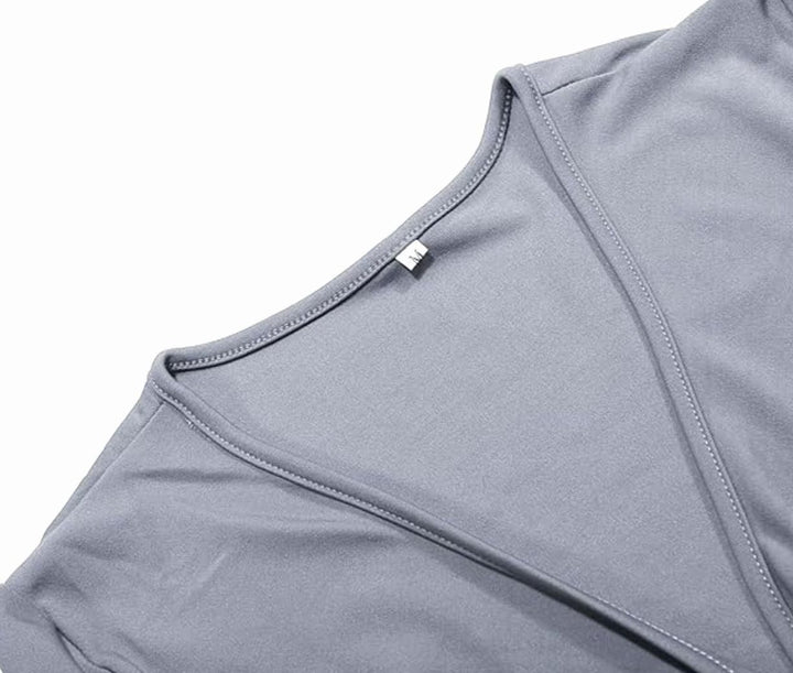 Women's V-Neck Crossover Ruched Waist A-Line Midi Dress Pockets