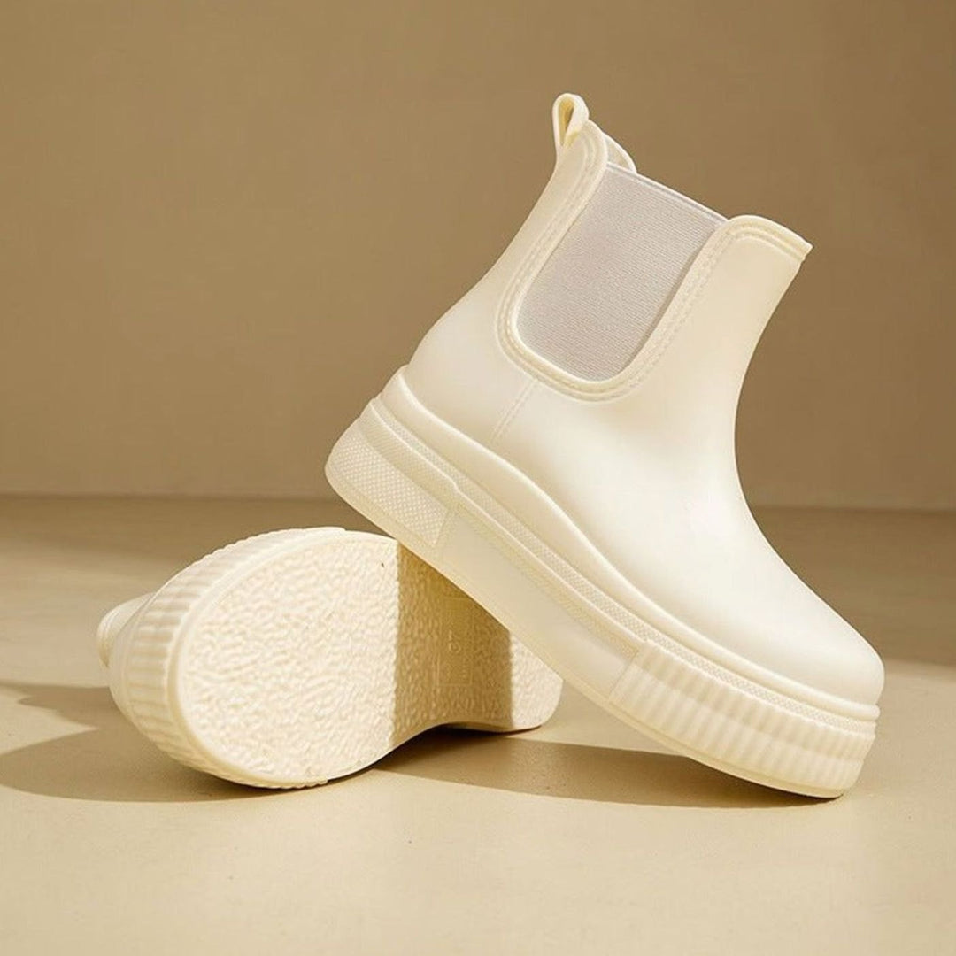 Women's Waterproof Chunky Platform Slip-On Chelsea Boots