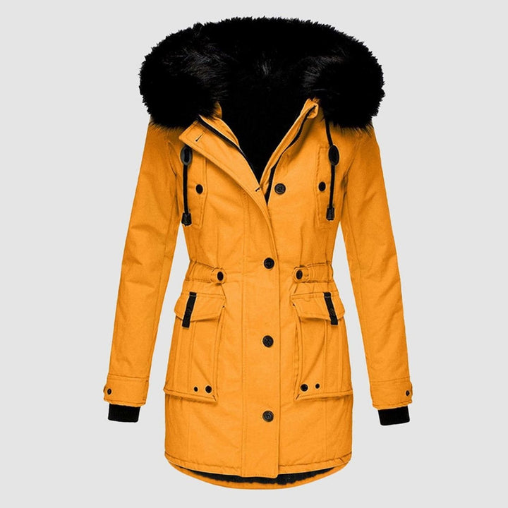Women's Waterproof Hooded Faux-Fur Trim Parka Winter Coat