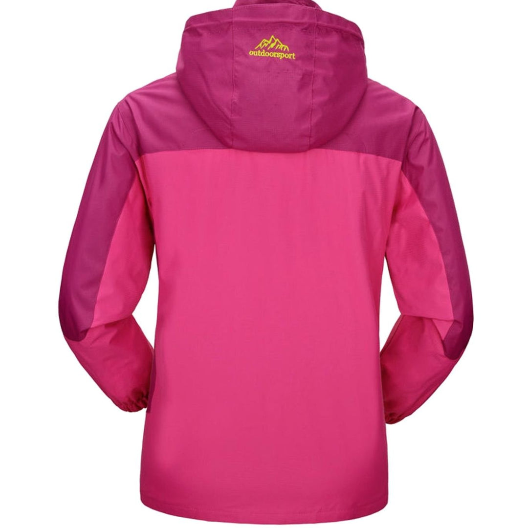 Women's Waterproof Hooded Outdoor Shell Jacket, Hot Pink